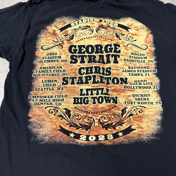 George Strait concert graphic tee Chris Stapleton Little Big Town Tour band tee - Picture 6 of 6